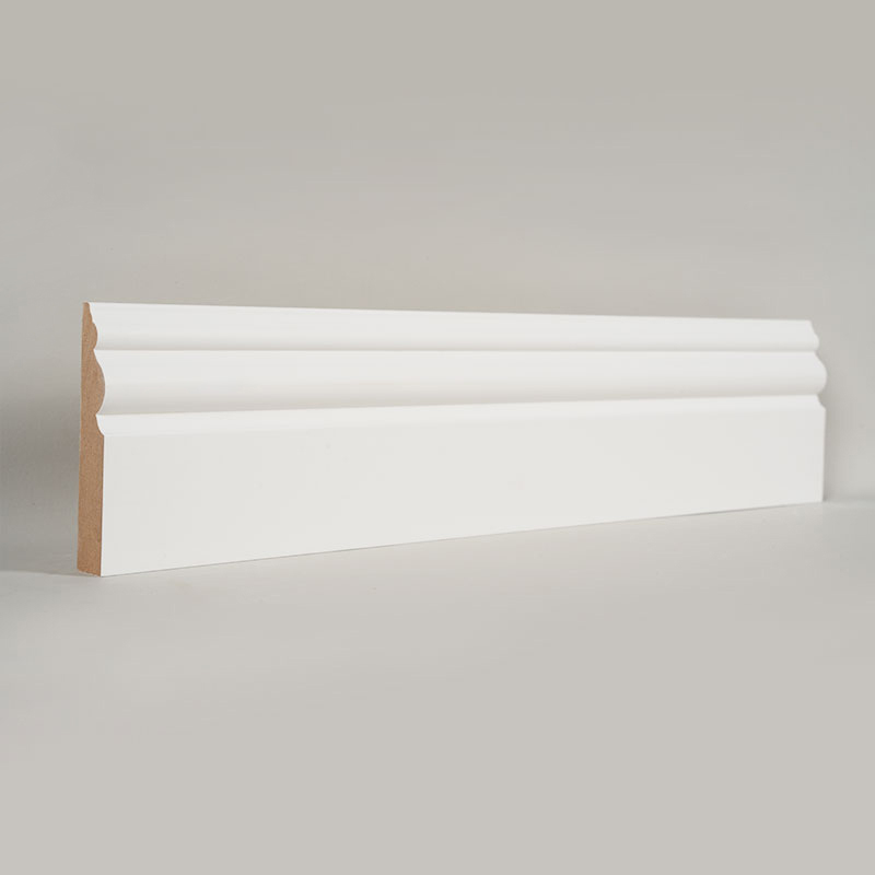 MDF-Sockelleiste (grundiert und perlweiß) 3/5' x 3 7/16'