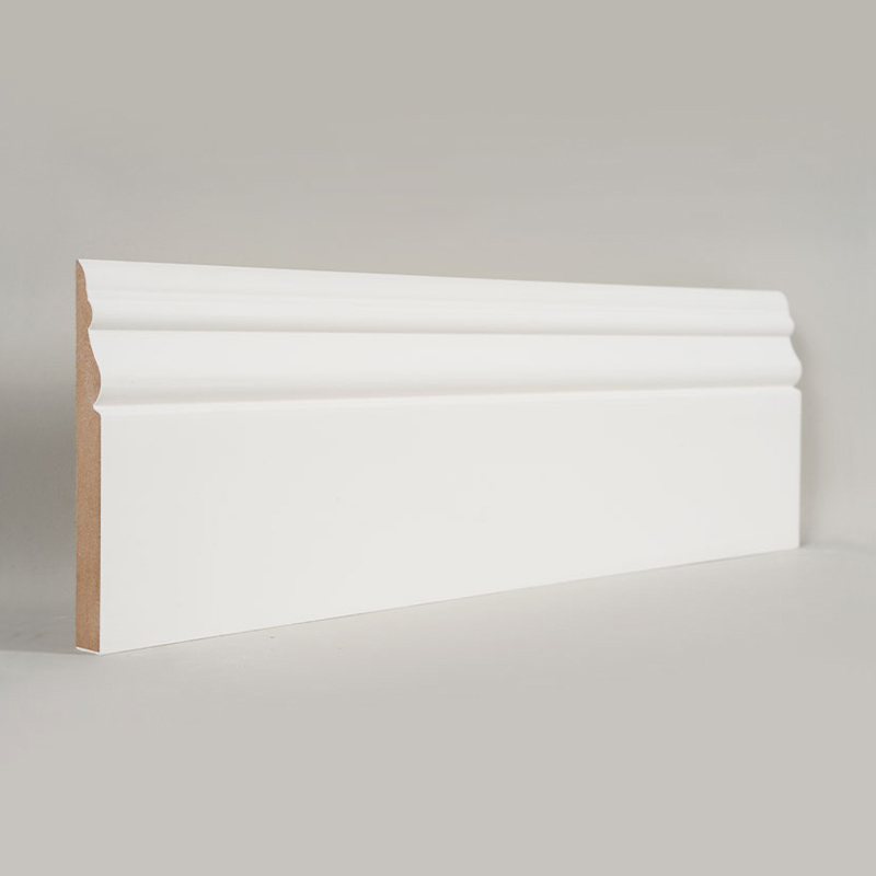 MDF-Sockelleiste (grundiert und perlweiß) 3/5' x 5'