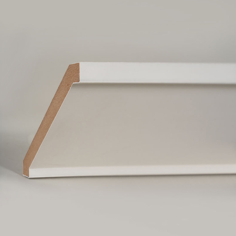 MDF-Kronenleiste (grundiert und perlweiß), 3/5