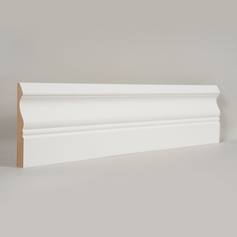 MDF-Sockelleiste (grundiert und perlweiß) 3/5' x 4'