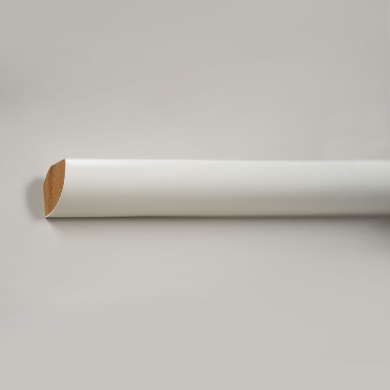 Viertelrunde Leiste aus massivem Holz (spachtelgrundiert) – Weiß 7/8' x 7/8'
