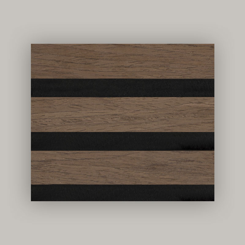Gitterwand/Akustikwandpaneel (einseitig mit Holzfurnier umwickelt) – Holzmaserung, Farbe 2400/2700 mm x 600 mm