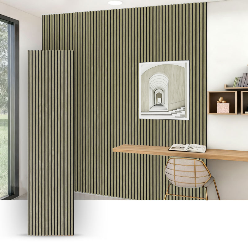 Gitterwand/Akustikwandpaneel (einseitig mit PVC ummantelt) – Stoff-/Ledermaserung 2400/2700 mm × 600 mm